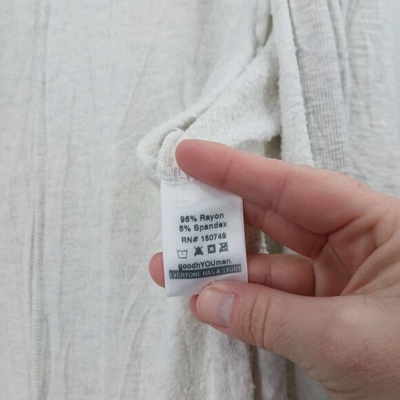 Good Hyouman Maxi Duster Womens XL Heather Gray Casual Comfy Cozy Aesthetic - Picture 4 of 7